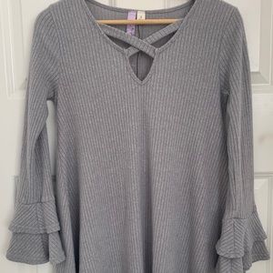 Grey knit dress